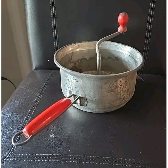 Vintage Foley Food Mill Strainer Ricer Sauce Maker Red Handle Kitchen Tool - Picture 1 of 5